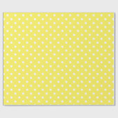Gele Stippen Cadeaupapier (Vlak)