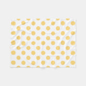 Gele stippen fleece deken (Voorkant (Horizontaal))