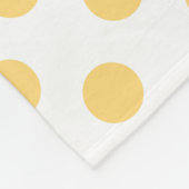 Gele stippen fleece deken (Hoek)