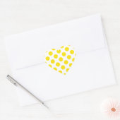 Gele Stippen Hart Sticker (Envelop)