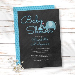 Gele stippen Olifanten Baby Shower / Strooibon Boh Kaart