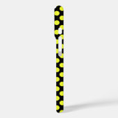 Gele stippen op zwart Case-Mate iPhone case (Achterkant / Links)
