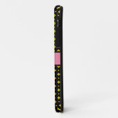 Gele Stippen Patroon Roze 2 Persoonlijke Naam Case-Mate iPhone Case (Achterkant/links)