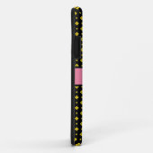 Gele Stippen Patroon Roze 2 Persoonlijke Naam Case-Mate iPhone Case (Achterkant/rechts)