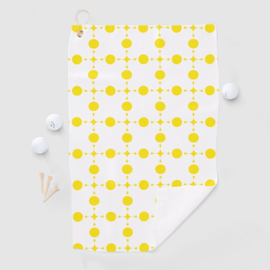 Gele stippen, stippen, Stippen, gestippeld Golfhanddoek (Insitu)