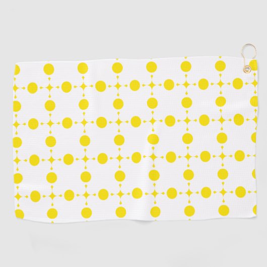 Gele stippen, stippen, Stippen, gestippeld Golfhanddoek (Horizontaal)