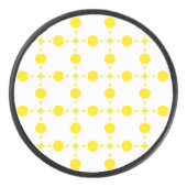 Gele stippen, stippen, Stippen, gestippeld Hockey Puck (Voorkant)