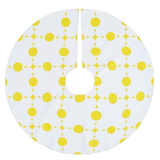 Gele stippen, stippen, Stippen, gestippeld Kerstboom Rok (Voorkant)