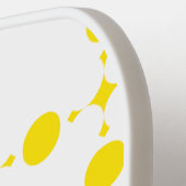 Gele stippen, stippen, Stippen, gestippeld Pickleball Paddle (Links Detail)