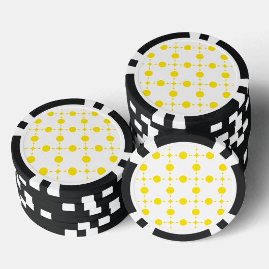 Gele stippen, stippen, Stippen, gestippeld Poker Chips (Opstapeling)