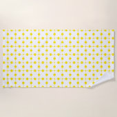 Gele stippen, stippen, Stippen, gestippeld Strandlaken (Voorkant)