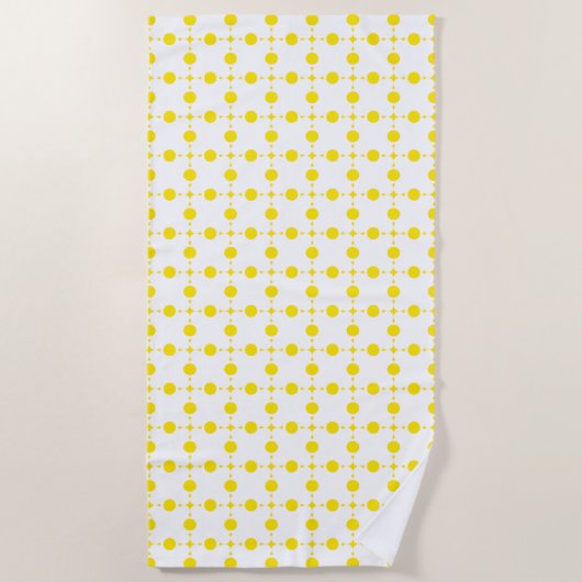 Gele stippen, stippen, Stippen, gestippeld Strandlaken (Voorkant)