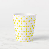 Gele Stippen, Stippenpatroon, Stippen, Gestippeld Latte Mok (Voorkant)