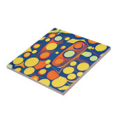 Gele stippen stoplicht abstracte kunst tegeltje (Zijkant)