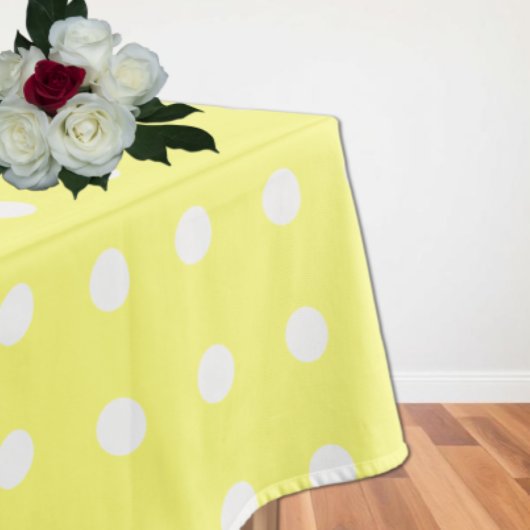 Gele Stippen Tafelkleed
