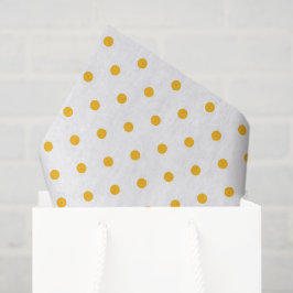 Gele Stippen Witte Gift Wrap Mengsel Gelijke Aanpa Tissuepapier