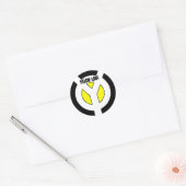gele stok ronde sticker (Envelop)
