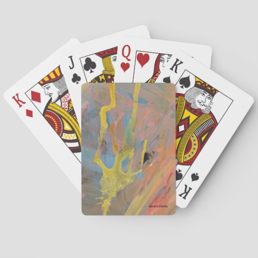 Gele Straal Pokerkaarten (Achterkant)