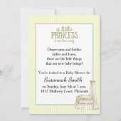 Gele streep-Baby shower Kaart (Achterkant)