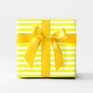 Gele streep cadeaupapier