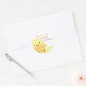 Gele streep Ducky Neutral Baby shower Sticker (Envelop)