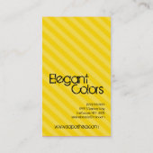 Gele streep maakt artistiek palet Visitekaartje (Achterkant)