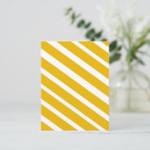 Gele streep met diagonale chevron moustard briefkaart (Staand voorkant)