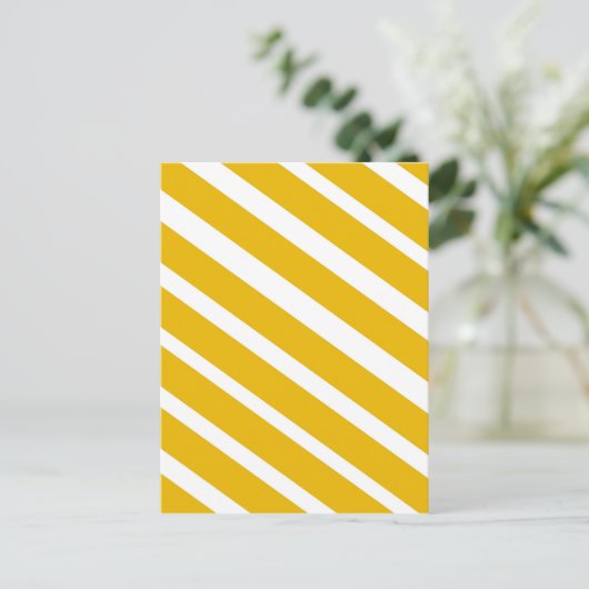 Gele streep met diagonale chevron moustard briefkaart (Staand voorkant)