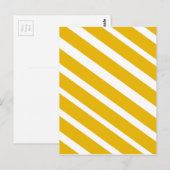 Gele streep met diagonale chevron moustard briefkaart (Voorkant / Achterkant)