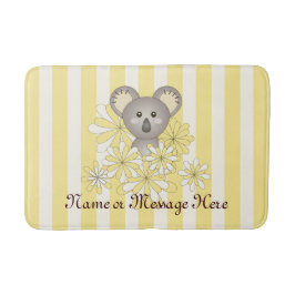 Gele Streep Schattige Baby Koala Beer Kinder Badmat