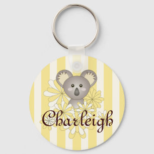 Gele Streep Schattige Cartoon Baby Koala Kinderen Sleutelhanger