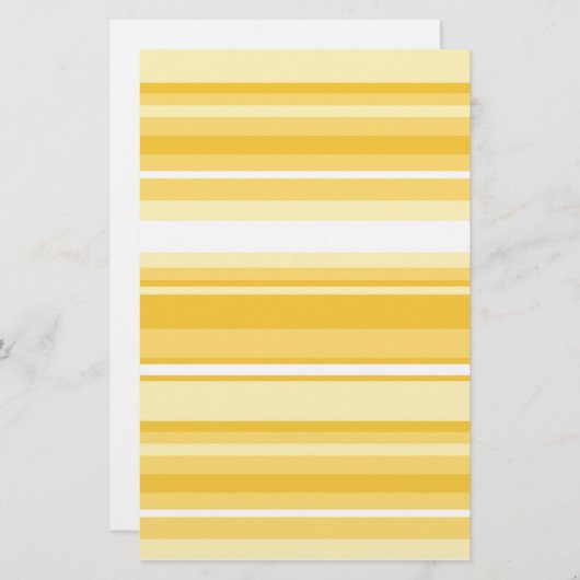 Gele strepen briefpapier (Voorkant / Achterkant)