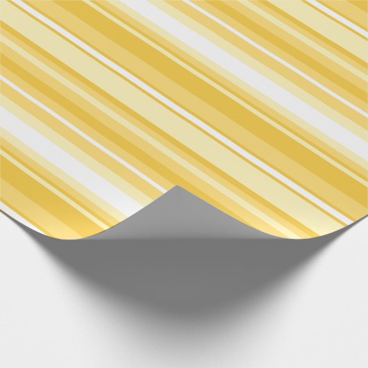 Gele strepen cadeaupapier (Hoek)