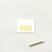 Gele strepen en een roze kroon Post-It-notities Post-it® Notes (Op bureau)