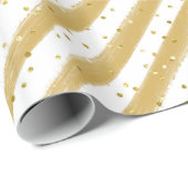 Gele strepen en goudglitter Kinder partij Cadeaupapier (Rol Hoek)