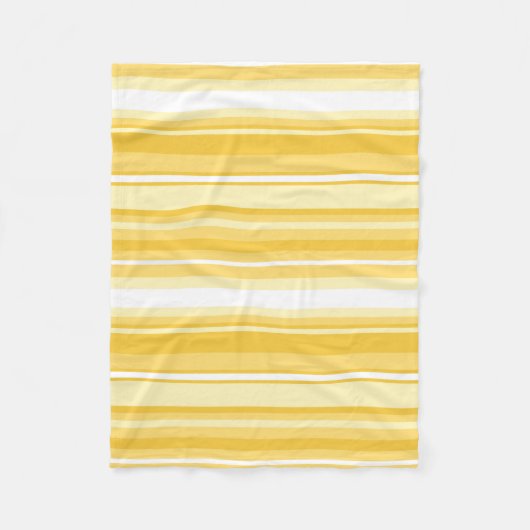 Gele strepen fleece deken (Voorkant)