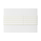 Gele Strepen & Gouden Zeeschelp Kustbruiloft Uitnodigingen Wikkel (Achterkant Voorbeeld)