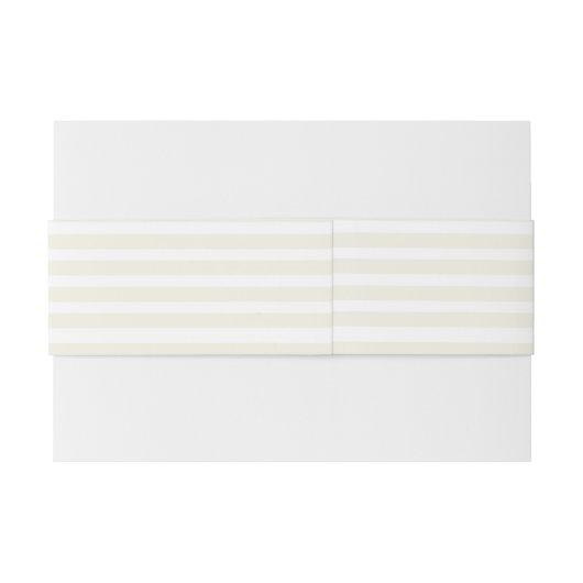 Gele Strepen & Gouden Zeeschelp Kustbruiloft Uitnodigingen Wikkel (Achterkant Voorbeeld)