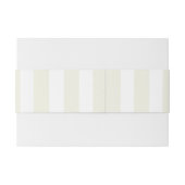 Gele Strepen & Gouden Zeeschelp Kustbruiloft Uitnodigingen Wikkel (Achterkant Voorbeeld)