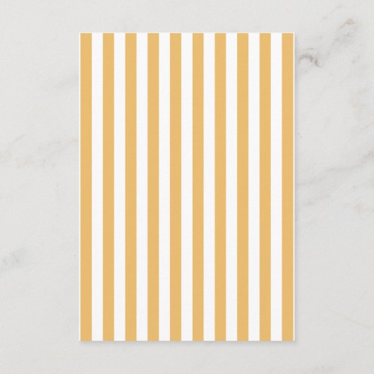 Gele strepen hier komt het Son Baby shower Informatiekaartje (Achterkant)