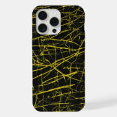 gele strepen iphone 15 pro max hoesje (Achterkant)