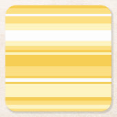 Gele strepen kartonnen onderzetters (Voorkant)