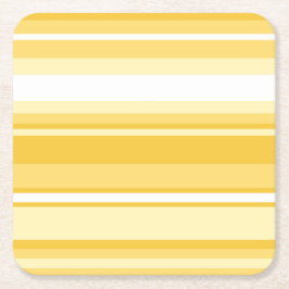 Gele strepen kartonnen onderzetters