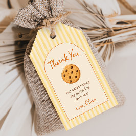Gele Strepen Little Cutie Pie Baby Shower Cadeaulabel