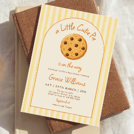 Gele Strepen Little Cutie Pie Baby Shower Kaart