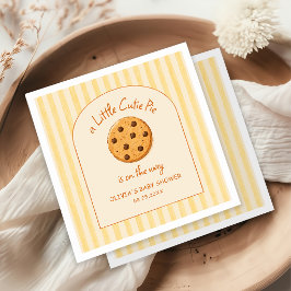 Gele Strepen Little Cutie Pie Baby Shower Servet