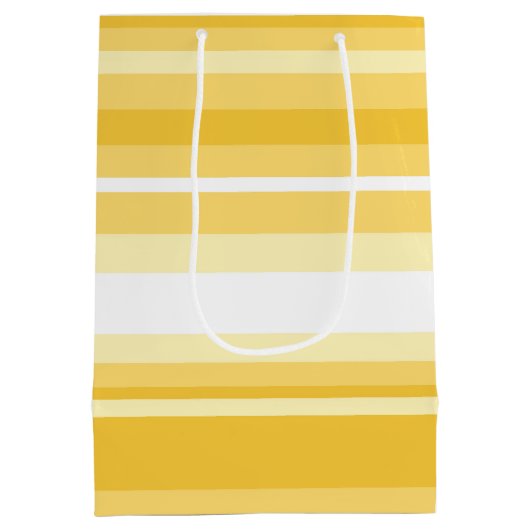 Gele strepen medium cadeauzakje (Achterkant)