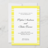 Gele Strepen Moderne Trouwdag Kaart (Voorkant)