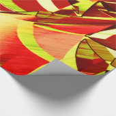 gele strepen op rode achtergrond cadeaupapier (Hoek)