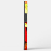 Gele strepen op rood, geboord afbeelding Case-Mate iPhone case (Achterkant / Rechts)